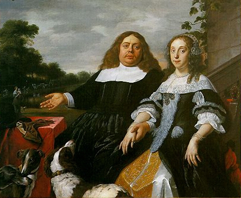Jan J. Hinlopen In 1665 With His Second Wife Lucia Wijbrants by Bartholomeus van der Helst